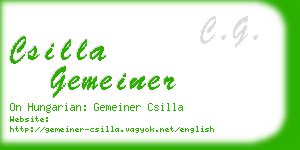 csilla gemeiner business card